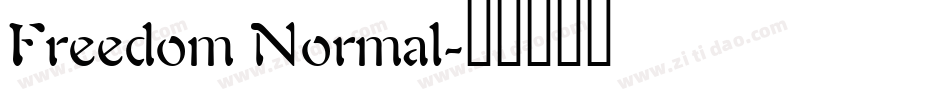 Freedom Normal字体转换